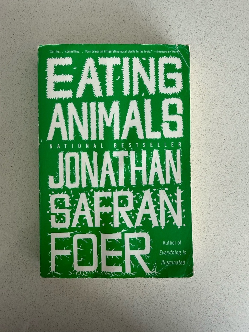 Eating Animals by Jonathan Safran Foer Paperback National Bestseller